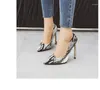 Dress Shoes 2023 Women's 11cm Snake Pattern High Heels Thin Sexy Nightclub Pointed Large Size 34 To 48