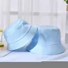 Szerokie brzegowe czapki wiadra unisex bawełna Kobiety letnie filtr przeciwsłoneczny Panama Mężczyzn Pure Color Sunbonnet Fedoras Outdoor Fisherman Beach Cap 230303