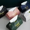 Tissue Boxes & Napkins Simple Case Box Container PU Leather Toilet Pumping Car Kitchen Desktop Napkin Papers Holder Dispenser Storage