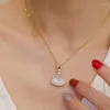 Pendant Necklaces Summer Shell Choker Necklace Women Jewelry Gift Luxury Sector Skirt Clavicle Chain Student Birthday Party Accessories