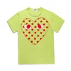 Designer tee mäns t-shirts com Slim Short Sleeve Hearts Des Garcons cdg Holiday Play Womens T Shirt Green Ny