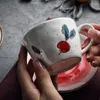 Cups Saucers Japanese Hand Painted Ceramic Cup And Saucer For Coffee Tea Latte Home Party Office Tableware Small Cute Set 200ml