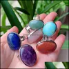 Bagues De Grappe Reiki Guérison Gemmes Naturelles Pierre Bague Quartz Rose Oeil De Tigre Lapis Améthystes Cristal Violet Parti Bijoux Hommes Wo Dhtbw