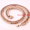 Catene da 24 "enorme pesante in acciaio inossidabile 316L color oro rosa catena cubana collana da uomo gioielli 16MM Top DesignChains