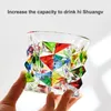 Wijnglazen 320 ml drinkgerei whisky gekleurd gestreepte pcrystal cup sap glazen water