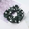 Korean Fashion Dot Print Letter Hair Ribbon Scrunchies Elastic Hair Bands Hair Rope Women Girls Hair Accessories 1809