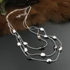 Ketens American Elegant Multi-Layer dames korte ketting mode olstijl veelzijdige kleding accessoires hanglangkraag keten