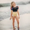 2023 Kinderen Swimwear Girls Nieuwe kleine middelgrote kinderen Bikini Set Split Swimsuit Prinses Rok Cute Swim Baby Girls Designer Kleding