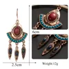 dangle earrings rose rose goldn tassel for bohemia eathnic red天然石のdangelドロップイヤリング女性の宝石のアクセサリー