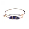 Bracelets de charme metal Metal Artificial Hexagonal Stone Copper Bracelet