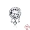 925 Стерлинговые цифровые цифровые круговые подвесные подвески Pandora Original Charms Bracelets Penden