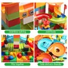 77-308 Uds., carrera de canicas, bloques de construcción de ciudad, tobogán de embudo, rompecabezas 3d DIY, juguetes de bloques para niños, regalo