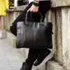 Портазы ноутбук для мужчин Bags Business Messenger Bag Vintage Crazy Hors