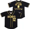 # 3 Kelly Leak The Bad News Bears Baseball Jerey Mens Youth cousu # 12 Tanner Boyle Chico's Bail Bonds Laissez la liberté sonner Film Jersey