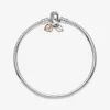 925 Sterling Silver Charm för Pandora Nytt armband krona O Buckle Chain Copper Base Chain Rose Gold Plated Lemiduous Buckle Diy Snake Bone Chain Chain Chain