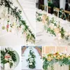 Decorative Flowers 5Pcs Artificial Plants Willow Leaves Wreath Vines For Wedding Birthday Patio Table Wall Ceiling Decor 200cm