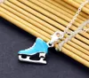 Chaînes Skate Pendentif Galvanoplastie S925 Collier Simple Mode Jeux D'hiver Cadeau Pour Miss Saint Valentin