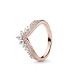 925 Silver Women Fit pandora Ring Original Heart Crown Fashion Rings Rose Gold Ring Sparkling Daisy Flower Crown Pearl Bead Halo