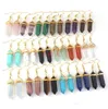 Charm 30 Colors Drusy Fashion Natural Stone Charms Серьки гексагональные призма