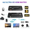 HDMI 2.0 matrix 4 in 2 out 4X2 4K60hz audio separationARC HDCP2.2