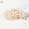 Fabric Big Flower Hair Claw Ribbon Clips Women Girls Soft Chiffon Flowers Ponytail Holder Hair Clamps Barrette Fashion Hair Accessories 1810