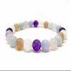 Strand Men Bracelet Natural Stone 8 Mm Mix Color Round Bead Citrine Crystal Amazonite Amethysts Rose Quartzs Women Bracelets