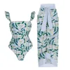 2023 nouveau Sexy femmes Bikini une pièce maillot de bain femmes Bikini à lacets maillots de bain jupe longue en mousseline de soie Bikinis plage porter dames