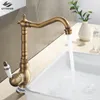 Rubinetti da cucina Lavandino da bagno Rubinetti per miscelatore acqua fredda montati su piano in ottone antico monocomando