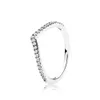 Anillo Pandora de plata 925 para mujer, corona de corazón Original, anillos de moda, banda de nudo brillante de princesa, corona de corazones de cristal