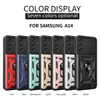 shockproof Armor Cases Kickstand Slide Camera Cover Impact-Resistant Bumpers For Samsung Galaxy A14 5G A34 A54 M53 A03 Core M52 Case