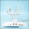 Jewelry Stand Deer Antlers Holder Tree Tower For Earrings Bracelets Anklet Rings Necklace Acrylic Pvc Organizer Display Drop Deliver Dhwd5