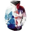 Herrhoodies Europe och USA 3D Prismatiska digitala tryckning Långärmad huvtröjor HOB-02