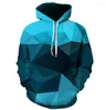 Hommes Hoodies Hommes / Femmes Avec Chapeau À Capuche Imprimer Blocs De Couleur Automne Hiver 3D Sweats À Capuche Tops En Gros Et Au Détail J863