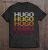 Męskie koszulki Hugo Retro Word Markmark Wzór vintage w stylu Vintage Ogniarna koszulka T-shirt krótkie rękawowe T-SHIRT Mężczyzn nad rozmiarem Man 0304v23