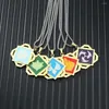 Colares pendentes Game Genshin Colar Colar Cara de Garasia Olhos de Deus Água Water Wind Wind Garss cosplay Chain Charm Gifts Jóias