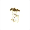 Accessoires de dessin animé Colorf Champignon Instruments de musique Broches Alliage Shiitake Modélisation Collier Broches Enfants Musique Festival Cadeau Cl Dhqtz