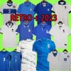 Italien Soccer Jerseys Retro 1982 1988 1990 1994 1996 1998 2000 2002 2004 2004 2006 Football Shirt T Italia Uniforms målvakt Buffon Maldini del Piero Totti Vieri 23 24