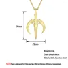 Colares de pingentes de colar de colar de punho de aço de aço inoxidável Medalhão Viking Warrior Biomechan Oxidado para e mulheres