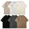 Designer Tide T-shirts Lettre poitrine laminée ESS Imprimer manches courtes High Street Loose Oversize T-shirt décontracté 100% coton Tops pour hommes et E0RE