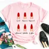 Women's T Shirts Nail Art Shirt Fashion Women Female Summer Tops Tee Casual Short Sleeve 90s Girls Cute T-shirt Clothing