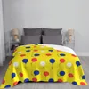 Blankets Happy Birthday Balls Fleece Blanket For Couch Super Soft Cozy Plush Microfiber Fluffy Lightweight Warm Bedspread 80"x60"