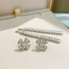 Buigari Clover Tassels avtagbar designer dinglar örhängen för kvinna sterling silver diamant officiella reproduktioner smycken klassisk stil premium gåvor 039