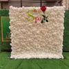 Ghirlande di fiori decorativi SPR Wedding Stage Back Drop Pink Rose Ortensia Parete arrotolata Fiore artificiale Sfondo bianco