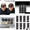 Hair Loss Products Natural Keratin Top Fiber 27.5G Black Build Thinning Concealer Styling Powder Er Bald Area Drop Delivery Care Dh3Lh