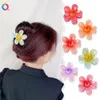 Korea grote bloemvorm lint haar klauw clip voor vrouwen meisjes barrette krab haarklauwen paardenstaart haarspelden badkledinghoofdkleding accessoires 1820