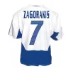 2004 كرة قدم جودة النسيج النسيج الأول اليونان الرجعية الساريس Giakoumakis Nikolaidis Zagorakis Karagounis Home Away Vintage Jersey for Classic Men Football