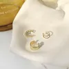 Backs Earrings Affordable And High Quality Ear Clip Three Piece Set Of Women Gold Fashion Girl Silver Small Jewelry Rock Punk Sweet