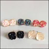 Charme Crystal Cluster Square Stud Brincos mulheres Moda Moda Elegante Temperamento