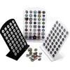 Jewelry Stand Noosa Acrylic Snap Button Stands Display Detachable Set 18Mm For 40Pcs Holder Drop Delivery Packaging Dh6G0