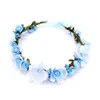 Headstieces Mori Female Flower Garland Headwear Hair Accessories Seaside Holiday Head Studio Pography Bride Bridesmaid